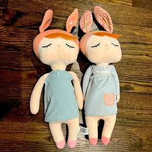 Stuffed Plush Bunny Doll- set of 2